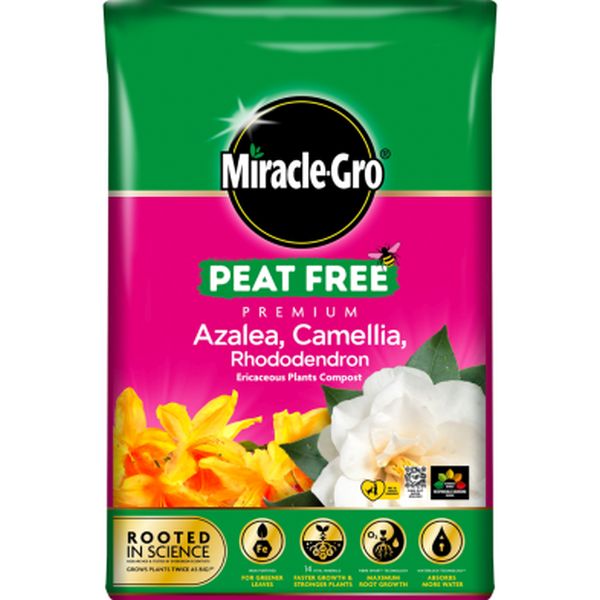 Miracle Gro Azalea, Camellia & Rhododendron Peat Free Compost 40L