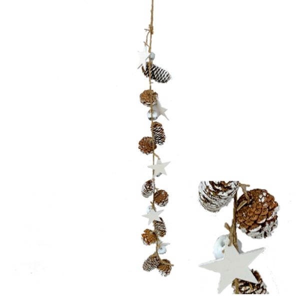 30in/75cm/Pinecone & Star Garland