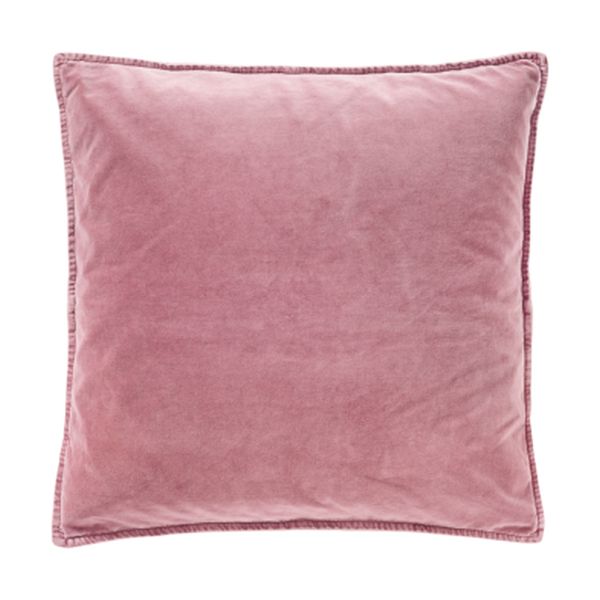 Coral Almond Square Velvet Cushion