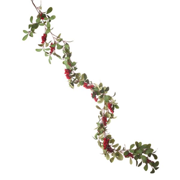 70in/1.8m Red Berries & Leaf Garland