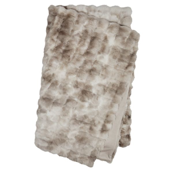 Sand Misty Faux Fur Blanket