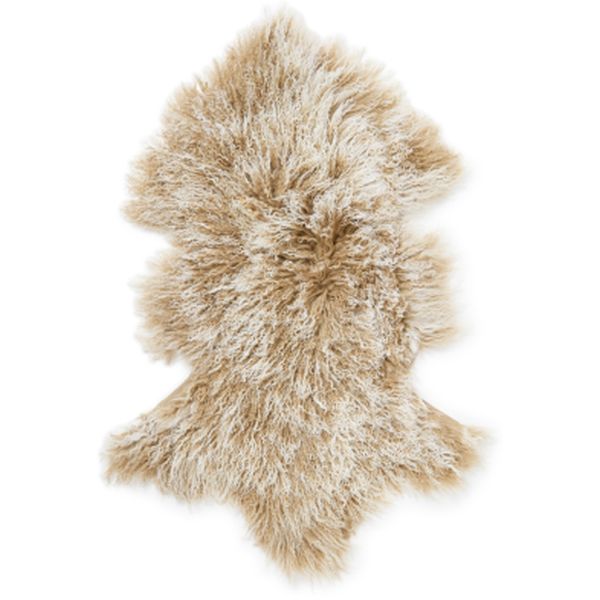 Beige Snowtop Shansi Tibet Lambskin Rug